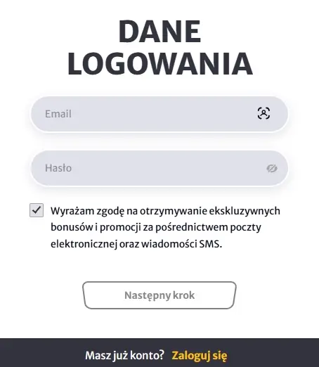 formularz rejestracyjny casino Hell Spin